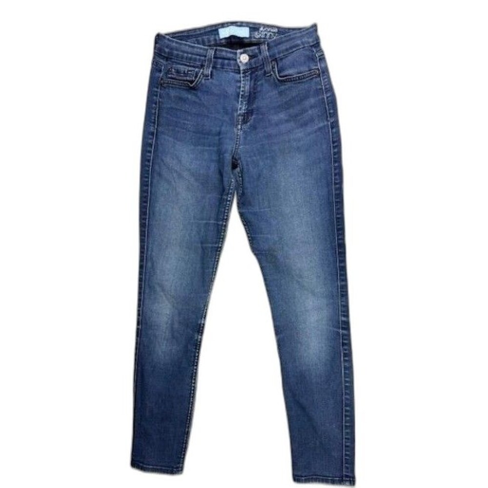 7 For All Mankind Size 24 WomensJeans Ankle Skinny Low Rise Stretch Med Wash